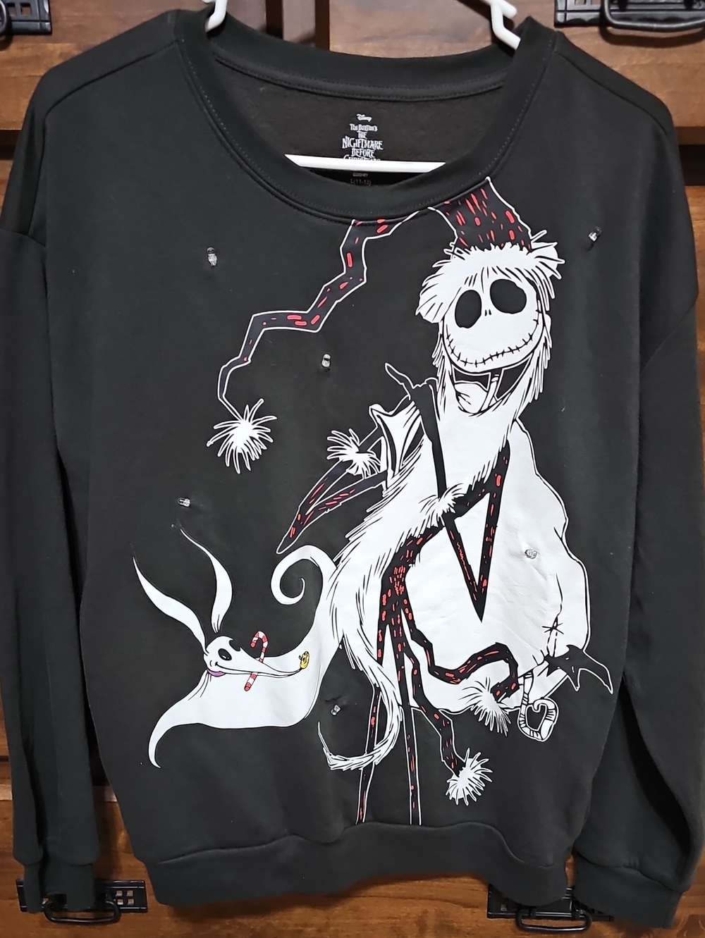 Nightmare Before Christmas Light Up Jack Skellington Christmas Sweatshirt